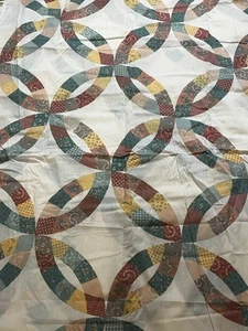 Springs AMERICAN FOLK ART MUSEUM 1987 vintage CHEATER QUILT fabric 90" x 3.75 yd - Picture 1 of 5