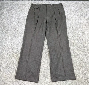 Vintage Polo Ralph Lauren Wollhose Herren 36x31 braun Bundfaltenhose - Bild 1 von 8