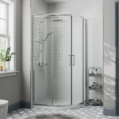 DIAMOND 1200 x 800mm Right Hand Offset Quadrant Shower Enclosure Framed 8mm Safety Glass