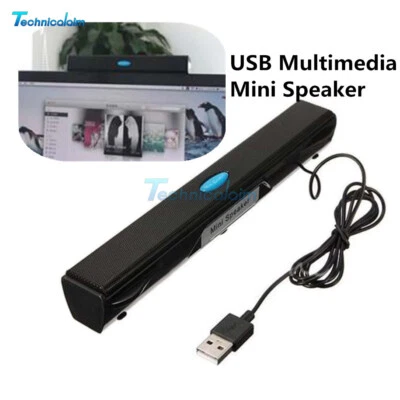 Mini altoparlante multimediale USB 1/2/5 PZ nero per PC desktop laptop notebook tablet - Immagine 1 di 4