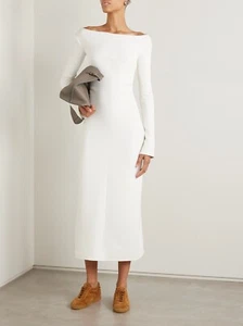 Proenza Schouler Yara Dress Bi-Stretch Suiting White 2025 Size 4 Small $1990 NWT - Picture 1 of 6