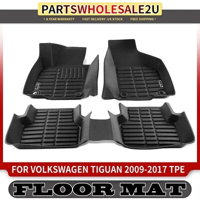 Alfombrillas negras delanteras y traseras 3 piezas para Volkswagen Tiguan 2009-2017 Foto 1 de 4