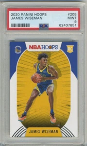 2020-21 Panini Hoops #205 James Wiseman PSA 9 RC Rookie Free Shipping! - Picture 1 of 2