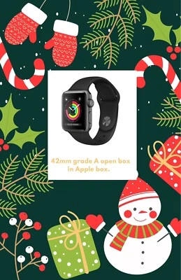 Ship Now!!! 42mm Apple Watch Series 3 GPS Space Gray Black  iwatch Open Box - Image 1 of 4