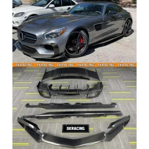 Front Rear Lip Sideskirt Spoiler Carbon Fiber For Mercedes Benz AMG GT GTS GTC - Bild 1 von 76