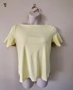 Talbots Woman's Plus Size Yellow Short Sleeve Cotton Top SZ X - Picture 1 of 8
