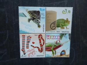 Croacia Reptiles 2017 4 sellos negros como nuevos sin montar - Imagen 1 de 1