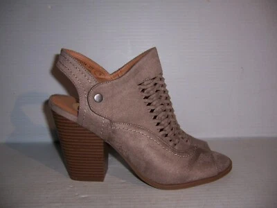 Botines sin clasificación My Sweet Time para mujer color topo punta abierta talla 9M ¡NUEVOS! Foto 1 de 4