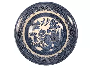 Blue Willow Cereal Bowl Churchill England Coupe Staffordshire Georgian Nice (O2) - Picture 1 of 5