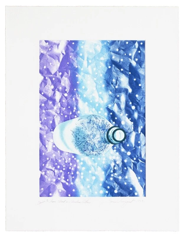 James Rosenquist cabeça de papel em um travesseiro nuclear 1982 LE 59 impressão tinta aquática rara - Imagem 1 de 1