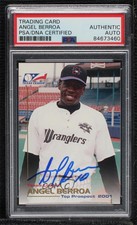 2001 Grandstand Texas League Top Prospects Angel Berroa Auto Rookie RC