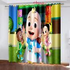 Kids Cocomelon Jj Family Blackout Curtains Bedroom Thermal Ring Top Eyelet Gift
