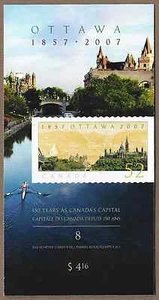 Canada -Booklet Pane of 8 -Ottawa, Capital Sesquicentennial #2214a X 2 - (BK350) - Picture 1 of 2