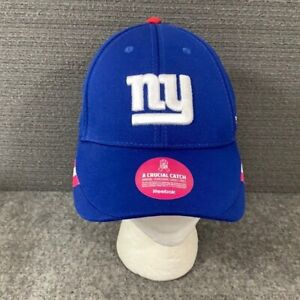 NFL NY Giants OnField Reebok Hat Unisex OSFA Blue Embroidered Pink Ribbon