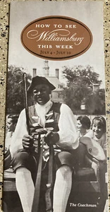 WILLIAMSBURG VIRGINIA COACHMEN VISITORS GUIDE MAP Brochure Vintage - Picture 1 of 8