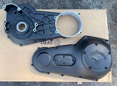 2000 - 2006 Harley Davidson Heritage Softail FLST Primary Clutch Cover Set NICE - Image 1 of 4