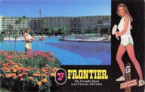 FRONTIER CASINO POOL & TENNIS PLAYER, LAS VEGAS, NEVADA Vintage PC - Bild 1 von 2