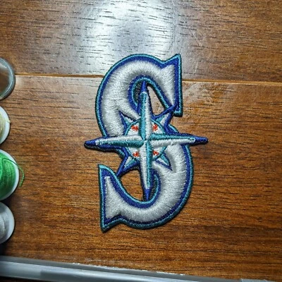 Seattle Mariners Patch 2.75x2" MLB Baseball 3D Puffer Patch Embroidered Iron On - Image 1 of 4