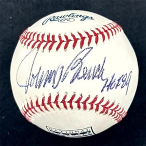 Johnny Bench signed "HOF 89" Hall of Fame Baseball autograph PSA, Beckett BAS - Picture 1 of 5