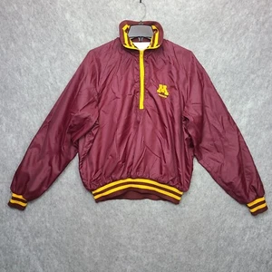VTG University of Minnesota Lined Windbreaker 1/4 Zip Pullover Men's XL USA Made - Picture 1 of 12