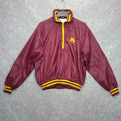 VTG University of Minnesota Lined Windbreaker 1/4 Zip Pullover Men's XL USA Made - Image 1 of 4