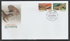 NORFOLK Island - 2021 LIZARDs Reptile Wildlife design set on FDC    - Picture 1 of 1