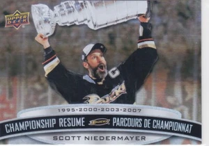 2023 UD TIM HORTONS LEGENDS... SCOTT NIEDERMAYER... CURRÍCULUM DEL CAMPEONATO... # CR-13 - Imagen 1 de 1