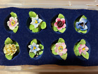 Set of 8 Royal Adderley Floral Bone China Flowers - England w/case slightly used