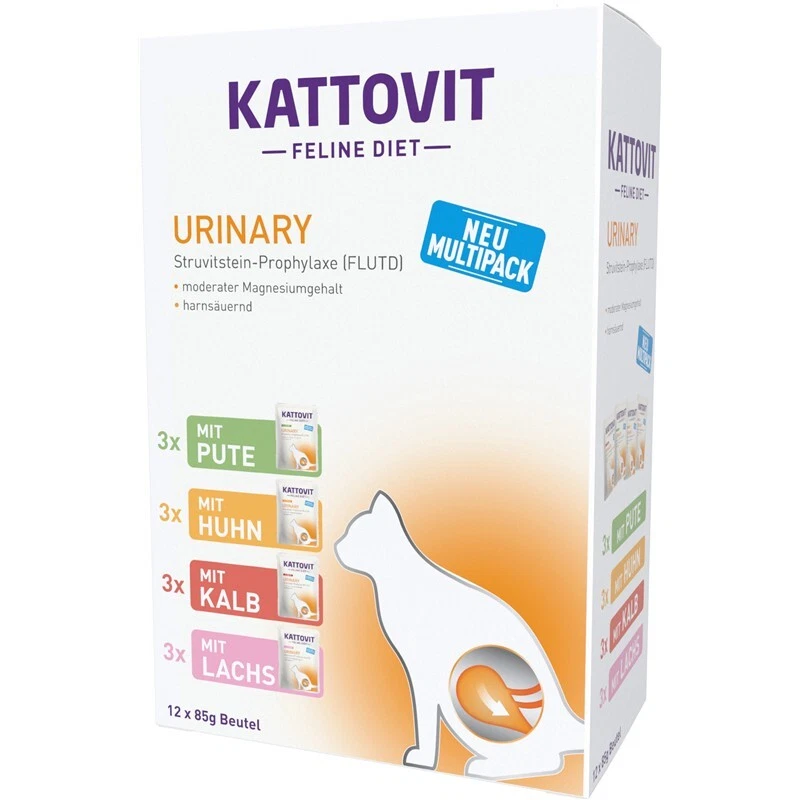 Finnern / Kattovit Feline Urinary / 4 Sorten Multipack 12x85g - Bild 1 von 1