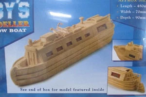 Hobby's MM26 Matchmodeller Canal Narrow Boat Matchstick Model Kit 480mm long T48 - Picture 1 of 11