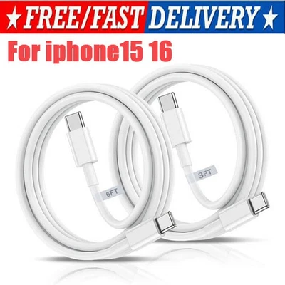 New For iPhone 15 Pro Max Plus USB-C to USB-C Cable Fast Charging PD Type C Cord - Image 1 of 4