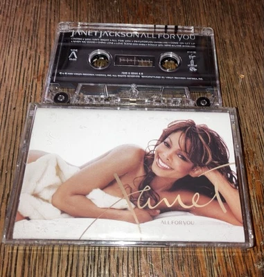 Janet Jackson All For You Cassette Tape 2001 USA Tested - Imagem 1 de 4