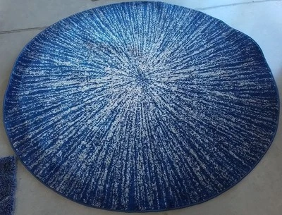 Alfombra AZUL MARINO/MARFIL 5'-3" x 5'-3" defecto, precio reducido 1172776453 EVK228N-5R Foto 1 de 4