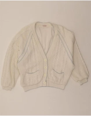 Suéter cárdigan de gran tamaño para mujer Mondi EU 42 grande blanco DI92 Foto 1 de 3