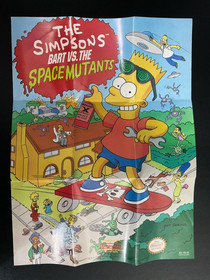 Simpsons Bart vs. The Space Mutants ACL-Q5-US NES Nintendo Insert Poster Only