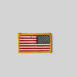 MILITÄR PATCH KLETTVERSCHLUSS FARBIGE AMERIKANISCHE FLAGGE RÜCKWÄRTS GERICHTET KAMPF EUC - Bild 1 von 4