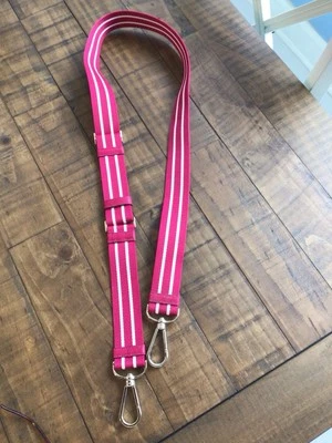 KATE SPADE ROSA CORREA DE LONA AJUSTABLE PARA BANDOLERA 56” LARGO 28” CAÍDA NUEVO Foto 1 de 4