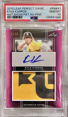 POP 1 Kyle Karros ONLY EBAY PSA 10 2019 Perfect Game Auto RPA Colorado Rockies - Image 1 of 3