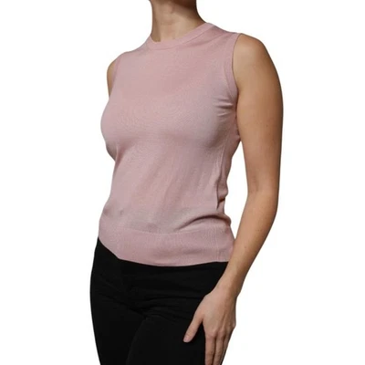 Suéter Dolce & Gabbana Rosa Pálido Cachemira-Seda Sin Mangas Talla 40/US 4 Foto 1 de 4