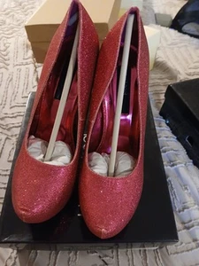 The Highest Heel Fuchsia Glitter Size 6 - Picture 1 of 4
