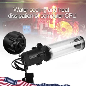 G1/4 Thread XHC8+160mm Cylinder Water Tank Water Pump for CPU Water Cooling - Afbeelding 1 van 8
