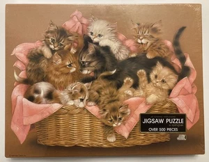 Vintage Springbok 500-Piece Jigsaw Puzzle "Kitten Caboodle" NEW AND SEALED - Picture 1 of 2