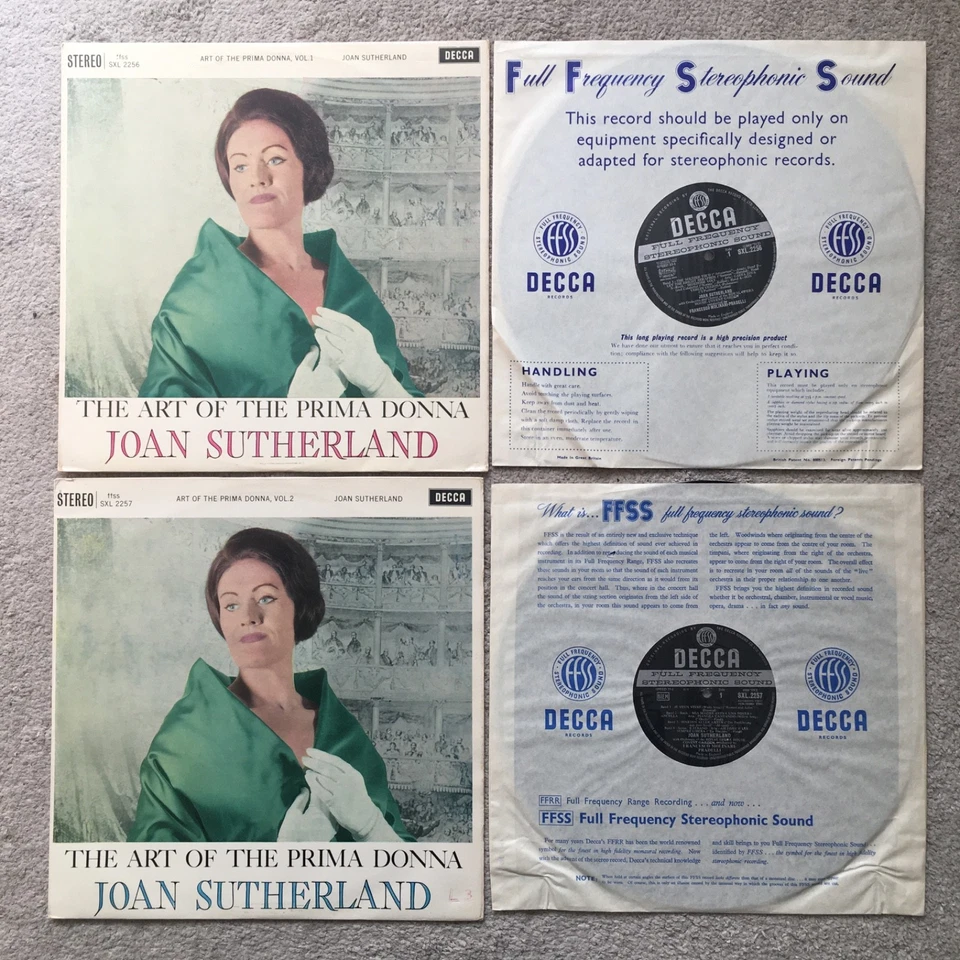 SXL 2256 / 7 JOAN SUTHERLAND art of the prima donna 1 & 2  UK 1960 DECCA w/b ED1 - Image 1 of 4