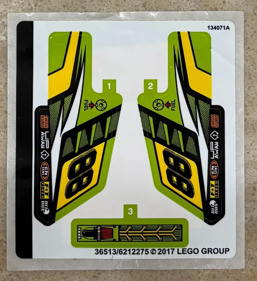 Lego 42072 Sticker Sheet Technic Whack Set Part Minifigure #88 - Image 1 of 1