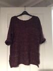 Topshop Purple Mix Knitted Jumper Size 10 Vgc