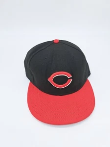 Cincinnati Reds New Era 59Fifty Fitted 7 1/2 Hat Cap Men MLB Baseball Black Red - Picture 1 of 8