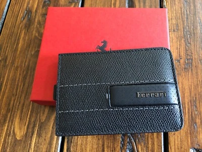 Genuine Ferrari Black Card Holder Pouch Extremely RARE Made in Italy New in BOX  - Image 1 of 3