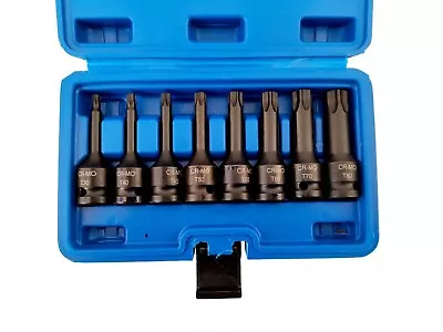 Set chiavi bussole torx attacco 1/2" T30 T80 a impatto lunghe 78mm - Immagine 1 di 2