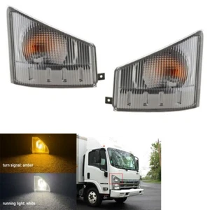LED Amber/White Front Corner Signal Light For Isuzu NPR HD/NQR 2007-2015 - Picture 1 of 6