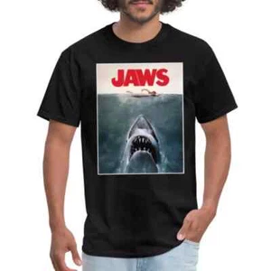 Jaws Movie Poster Logo Made in Australia T-Shirt - Picture 1 of 5